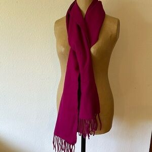 Enzo Montovani cashmere wool pink 12”x 61” fringe is another 4” each side